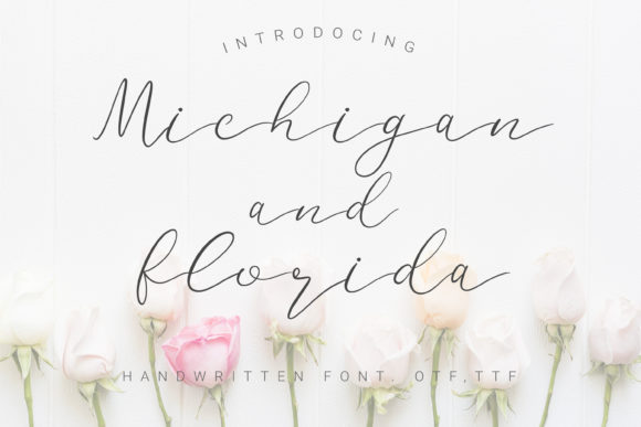 A Candid Look at the Michigan and Florida Handwritten Font