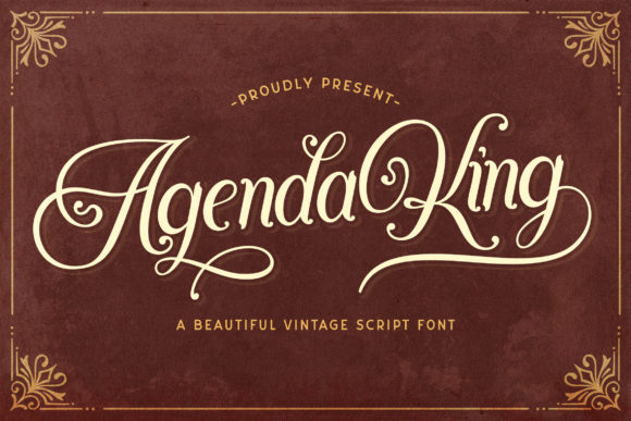 Agenda King: A Versatile Script Font for Charming, Elegant Branding