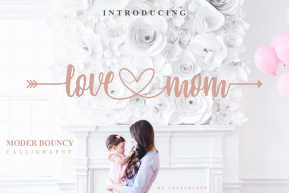 Love Mom Font: Handwritten Elegance for Craft Products