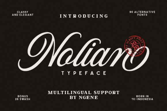 Nolian: A Refined Script Typeface for Editorial Design and Content Branding