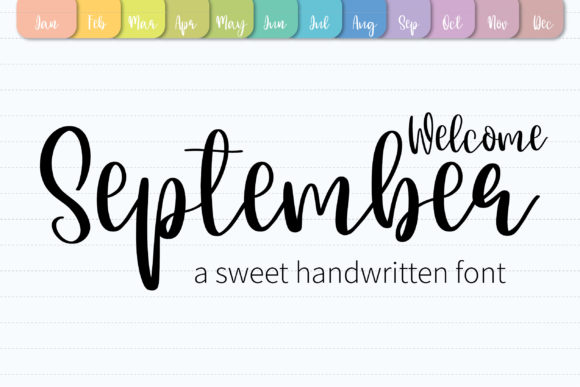 Welcome September Font: A Handwritten Script for Crafters and Small Shop Owners